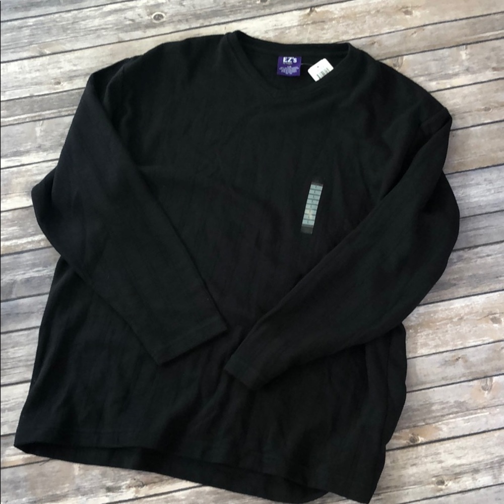 NWT Black EZ’s by Haggar V-Neck Sweater. Size L.